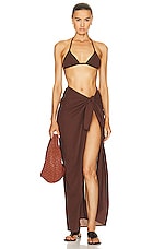 Eterne Thea 90s Bikini Top in Chocolate, view 4, click to view large image.