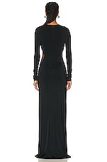 ET OCHS Luisa Low Rise Chain Gown in Black, view 3, click to view large image.