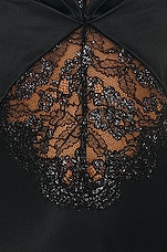 ET OCHS Maria Silk And Lace Gown in Floral Print & Black, view 4, click to view large image.