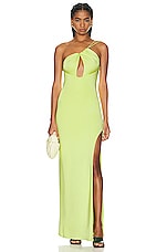 ET OCHS Sage Drawstring Cutout Gown in Firefly, view 1, click to view large image.