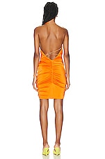 ET OCHS Arya Corded Mini Dress in Caution Orange, view 4, click to view large image.