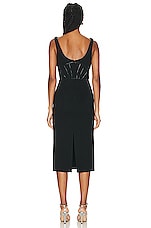 ET OCHS Valerie Corset Midi Dress in Black, view 3, click to view large image.