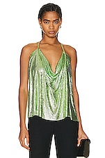ET OCHS Minka Chainmail Tank Top in Fern, view 1, click to view large image.