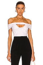 ET OCHS Addison Off the Shoulder Top in White, view 1, click to view large image.