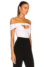 ET OCHS Addison Off the Shoulder Top in White, view 2, click to view large image.