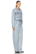 Isabel Marant Etoile Belted Jumpsuit in Blue, view 2, click to view large image.