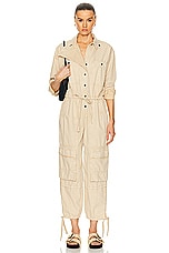 Isabel Marant Etoile Idany Jumpsuit in Sand, view 1, click to view large image.