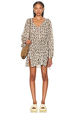 Isabel Marant Etoile Parsley Dress in Khaki, view 4, click to view large image.