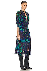 Isabel Marant Etoile Nesly Dress in Blue & Green, view 2, click to view large image.
