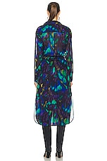 Isabel Marant Etoile Nesly Dress in Blue & Green, view 3, click to view large image.