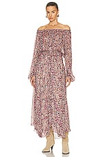 Isabel Marant Etoile Volga Dress in Raspberry, view 1, click to view large image.