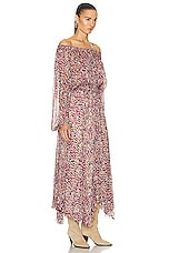 Isabel Marant Etoile Volga Dress in Raspberry, view 2, click to view large image.