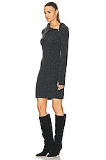 Isabel Marant Etoile Ohara Sweater Dress in Dark Grey, view 3, click to view large image.