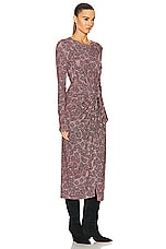 Isabel Marant Etoile Lisy Dress in Antik Pink & Black, view 2, click to view large image.