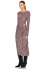 Isabel Marant Etoile Lisy Dress in Antik Pink & Black, view 3, click to view large image.