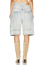 Isabel Marant Etoile Hortens Bermuda Short in Light Blue, view 3, click to view large image.