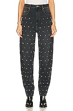 Isabel Marant Etoile Corsy Studded Pant in Faded Black, view 1, click to view large image.