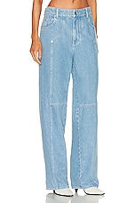 Isabel Marant Etoile Valeria Pant in Light Blue, view 2, click to view large image.