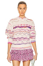 Isabel Marant Etoile Ambre Sweater in Pink, view 1, click to view large image.