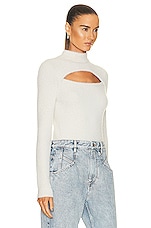Isabel Marant Etoile Mayers Polo Top in Ecru, view 2, click to view large image.