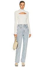Isabel Marant Etoile Mayers Polo Top in Ecru, view 4, click to view large image.