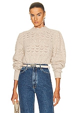 Isabel Marant Etoile Galini Sweater in Light Beige, view 1, click to view large image.