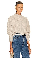 Isabel Marant Etoile Galini Sweater in Light Beige, view 2, click to view large image.