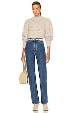 Isabel Marant Etoile Galini Sweater in Light Beige, view 4, click to view large image.