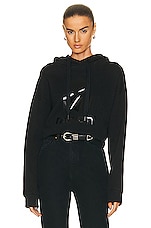 Isabel Marant Etoile Marly Hoodie Sweatshirt in Black, view 1, click to view large image.