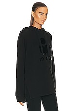Isabel Marant Etoile Marly Hoodie Sweatshirt in Black, view 2, click to view large image.
