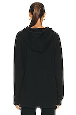 Isabel Marant Etoile Marly Hoodie Sweatshirt in Black, view 3, click to view large image.