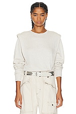 Isabel Marant Etoile Masson Sweatshirt in Ecru, view 1, click to view large image.