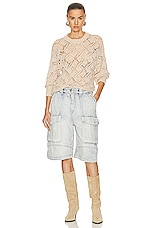 Isabel Marant Etoile Joey Sweater in Ecru, view 4, click to view large image.