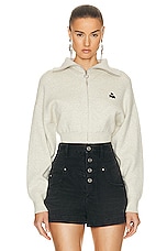 Isabel Marant Etoile Oxane Cardigan in Light Grey, view 2, click to view large image.