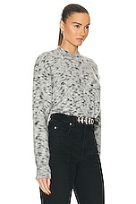 Isabel Marant Etoile Morena Sweater in White & Black, view 2, click to view large image.