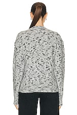 Isabel Marant Etoile Morena Sweater in White & Black, view 3, click to view large image.
