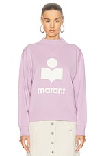 Isabel Marant Etoile Moby Sweatshirt in Lilac & Ecru, view 1, click to view large image.