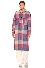 Isabel Marant Etoile Fontizi Coat in Rosewood, view 2, click to view large image.