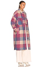 Isabel Marant Etoile Fontizi Coat in Rosewood, view 3, click to view large image.