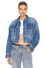 Isabel Marant Etoile Tadia Denim Jacket in Light Blue, view 1, click to view large image.
