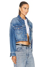 Isabel Marant Etoile Tadia Denim Jacket in Light Blue, view 2, click to view large image.