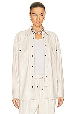 Isabel Marant Etoile Berny Shacket in Chalk, view 1, click to view large image.