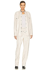 Isabel Marant Etoile Berny Shacket in Chalk, view 5, click to view large image.