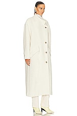 Isabel Marant Etoile Sabine Coat in Ecru, view 3, click to view large image.