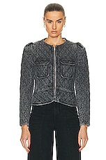 Isabel Marant Etoile Deliona Jacket in Dark Grey, view 1, click to view large image.