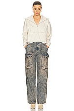 Isabel Marant Etoile Phenix Jacket in Ecru, view 4, click to view large image.