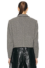 Isabel Marant Etoile Cassidy Jacket in Black & Ecru, view 3, click to view large image.