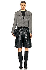 Isabel Marant Etoile Cassidy Jacket in Black & Ecru, view 4, click to view large image.