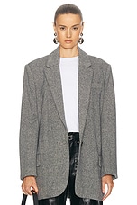 Isabel Marant Etoile Cikaito Blazer in Black & Ecru, view 1, click to view large image.