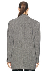 Isabel Marant Etoile Cikaito Blazer in Black & Ecru, view 4, click to view large image.